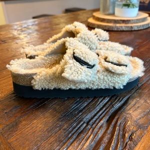 Arizona Teddy Shearling Birkenstock Sandals